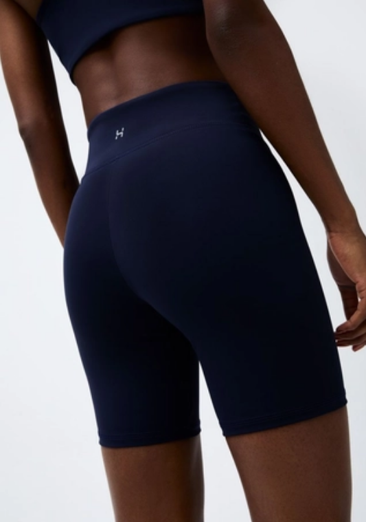 Bermuda Esportiva Hering Biker Com Fio Lycra Feminina - Azul