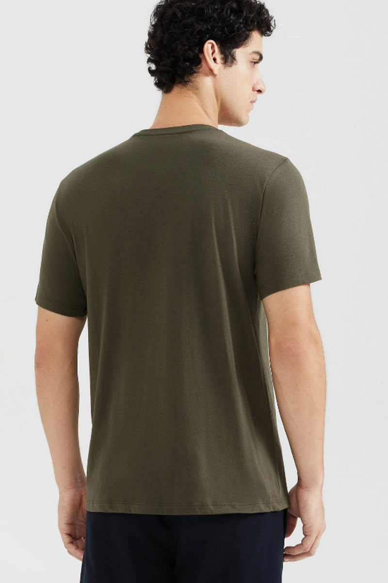 Camiseta Básica Hering World Masculina - Verde Militar