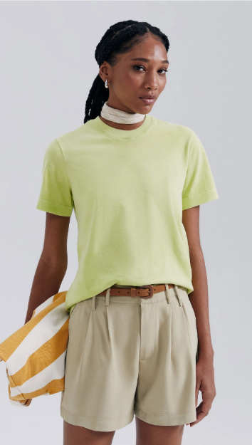Camiseta Básica Hering Feminina Estonada Soft - Verde