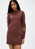 Vestido Curto Manga Longa Hering em Tricô - Vinho