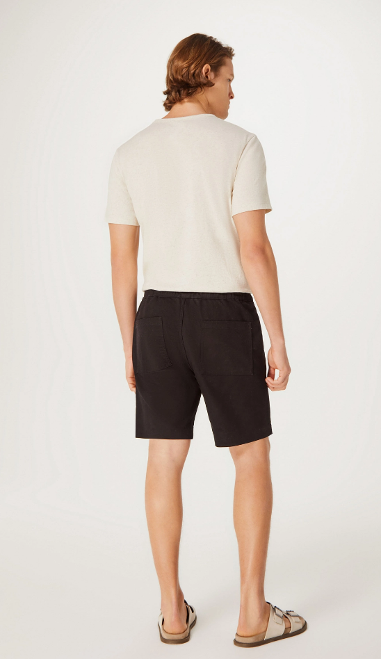 Bermuda Jogger Hering Em Sarja Moletom Masculina - Preta