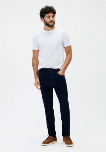 Calça Jeans Hering Skinny Soft Touch Masculina - Azul