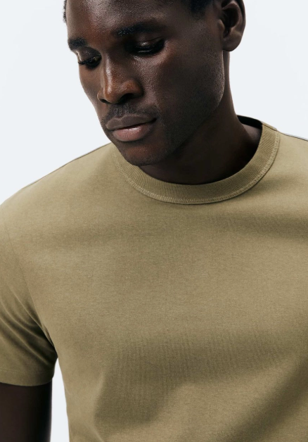 Camiseta Areia Hering Algodão Peruano Masculina - Verde Militar