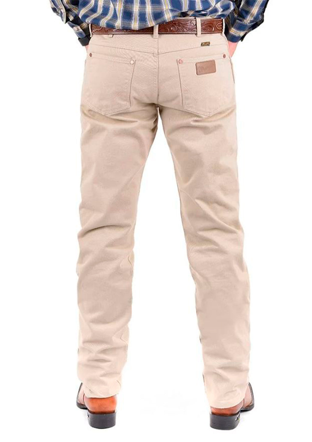 Calça Western Low Rise Jeans Wrangler Masculina - Bege Claro