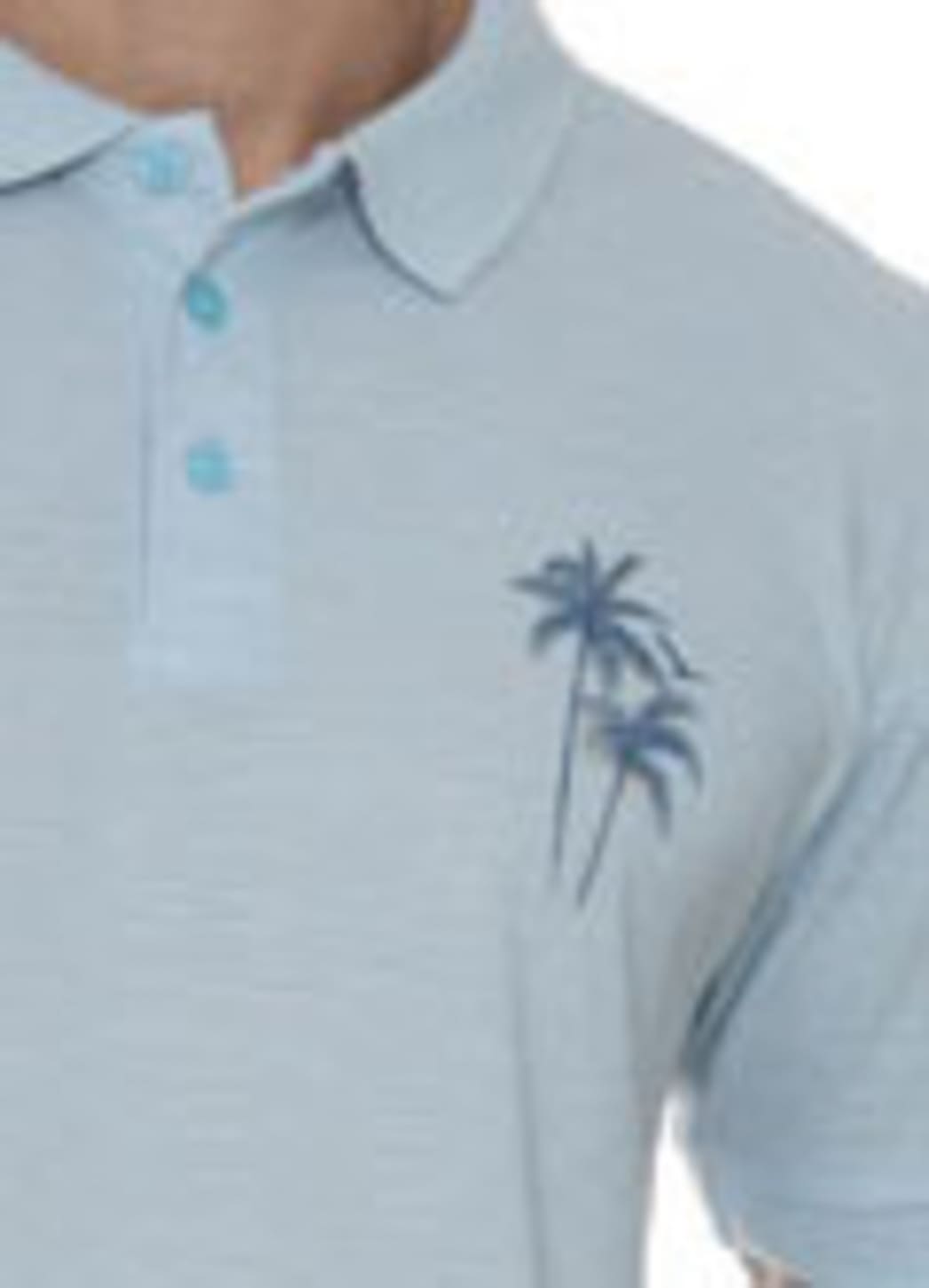 Camisa Polo Masculina Pique Com Estampa Yacht - Azul Claro