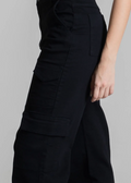 Calça Sarja Sawary Wide Leg- Black