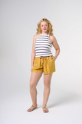 Shorts Básico Hering Em Viscose Feminino - Amarelo