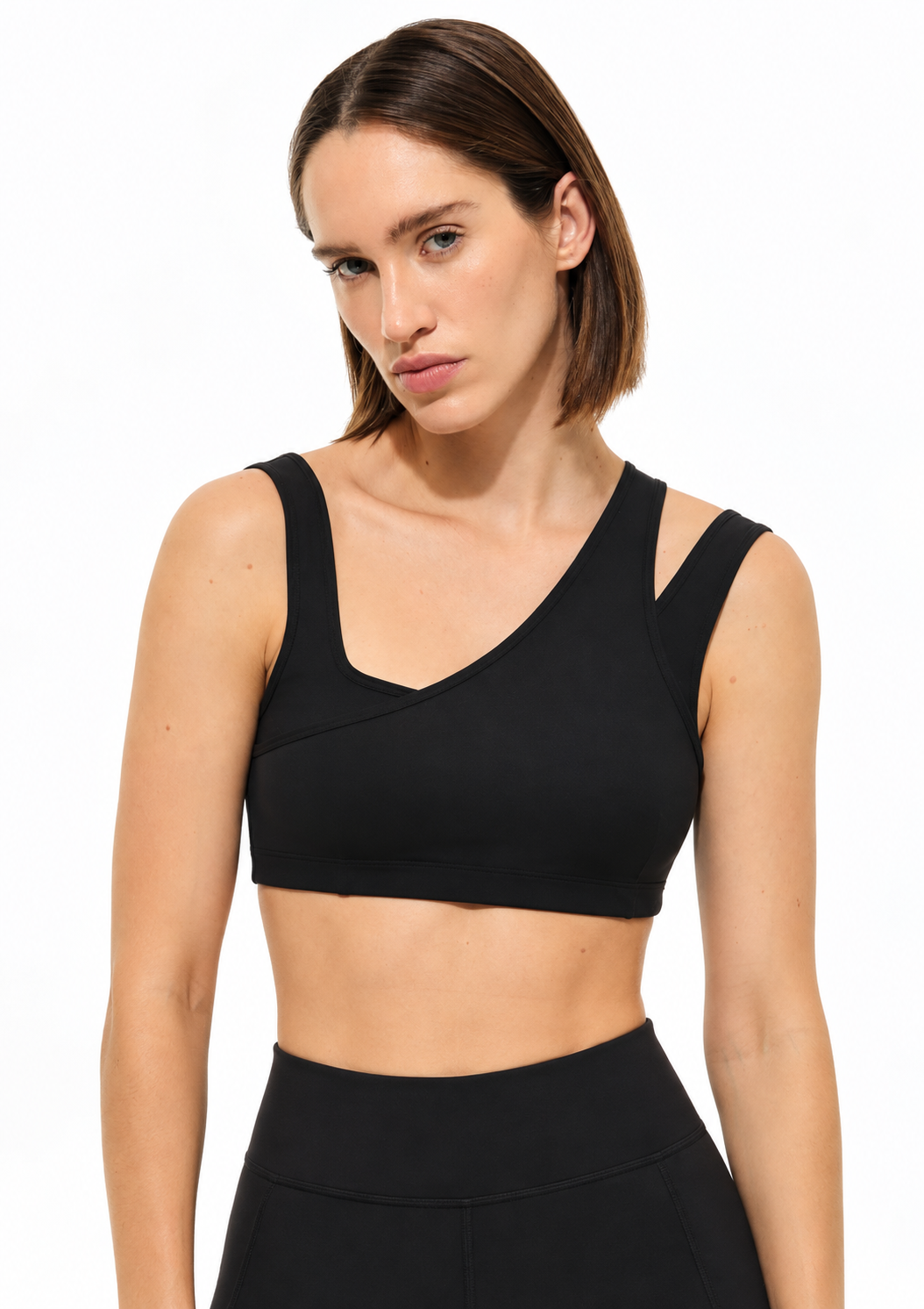 Top Assimétrico Esportivo Hering - Preto