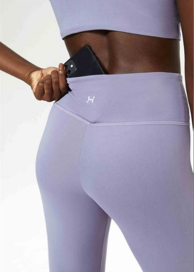 Calça Legging Hering Esportiva Com Fio Lycra Feminina - Lilás