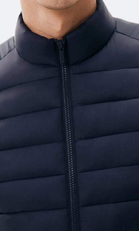 Jaqueta Hering Básica Masculina Puffer Regular Matelassê - Azul