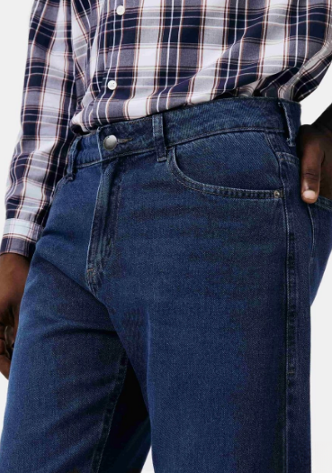 Calça Jeans Hering Básica Reta Masculina - Azul