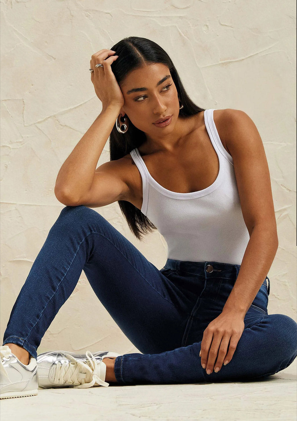 Calça Jeans Skinny Marialícia Feminina - Azul