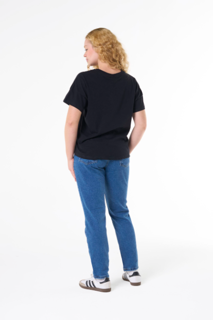 Blusa Básica Over Hering Feminina - Preta