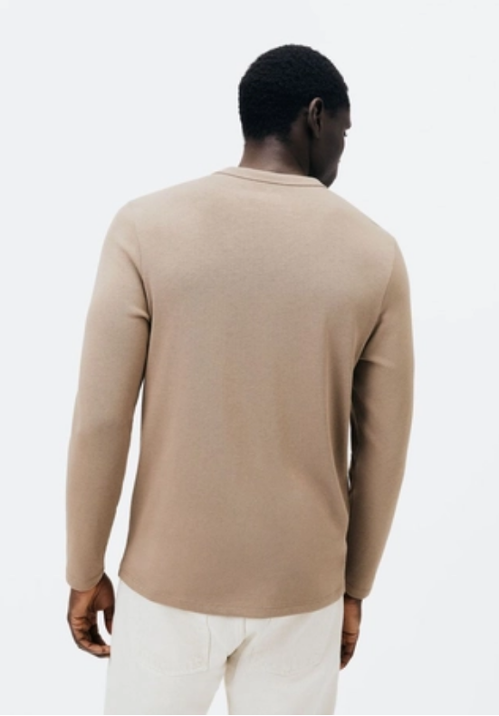 Camiseta Hering Algodão Peruano Masculina - Marrom