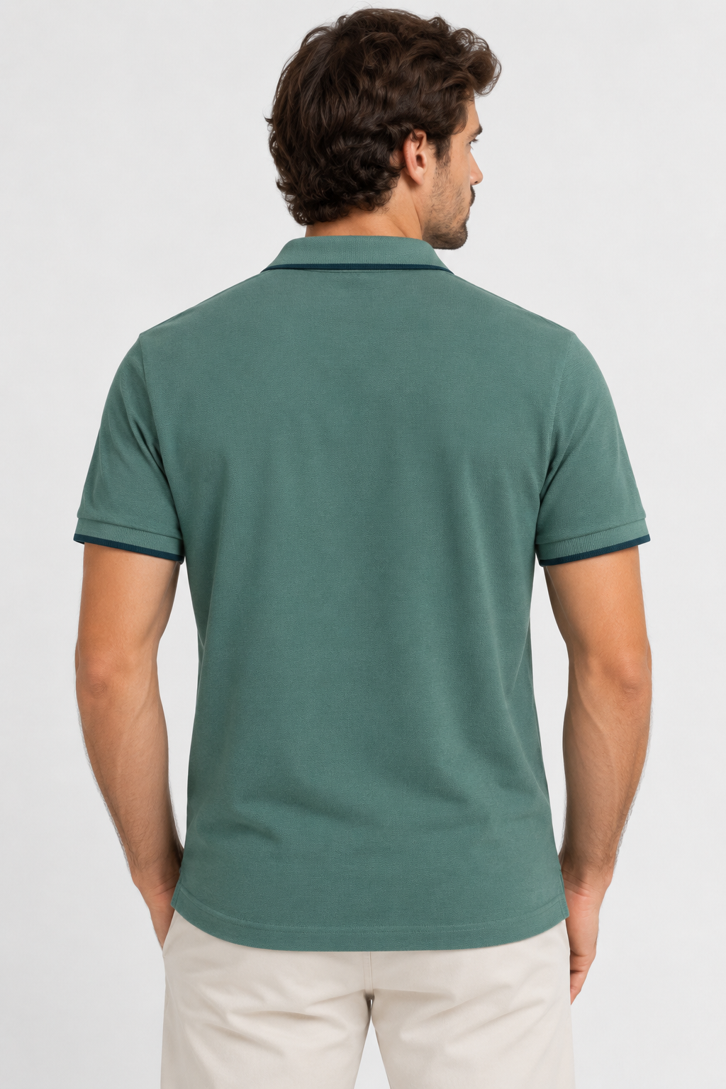 Camisa Polo Masculina Piquet com Bordado Hering - Verde Escuro