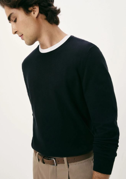 Blusão Básico Hering  Regular Em Tricot Masculino - Preto