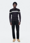 Blusão Hering Listrado Em Tricot  Masculino - Preto