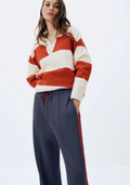 Calça Hering com listras Lateral Feminina - Azul Marinho
