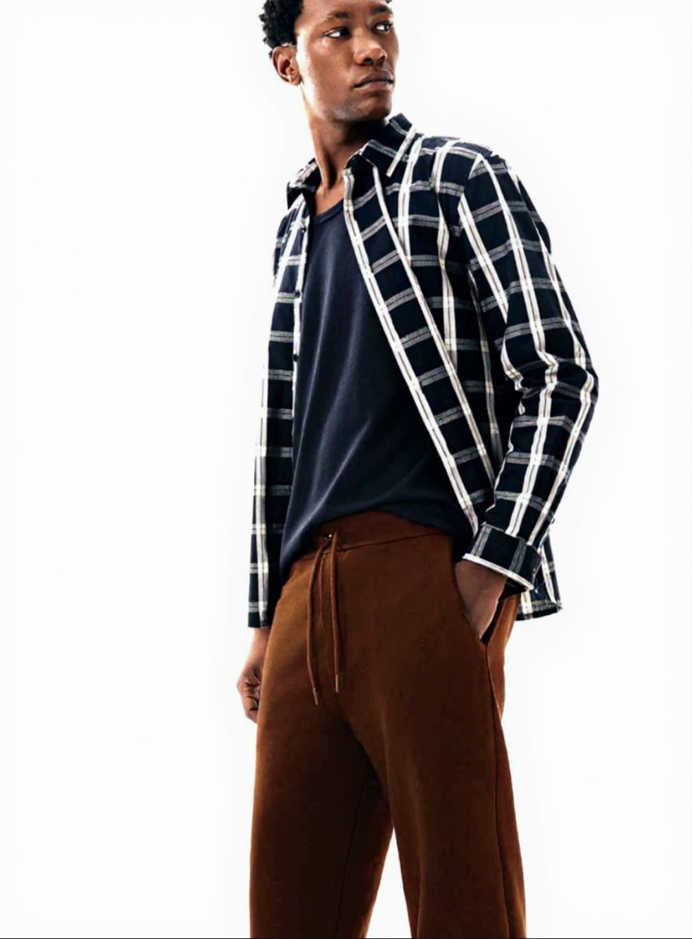 Calça Jogger Nautima Moletom Masculina - Marrom