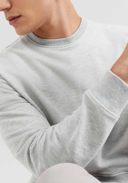 Blusão Básico Hering Comfort Em Moletom Peluciado Masculino - Cinza