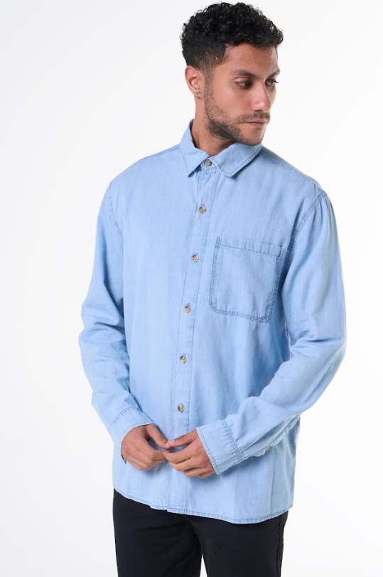 Camisa Hering Jeans Masculina - Azul