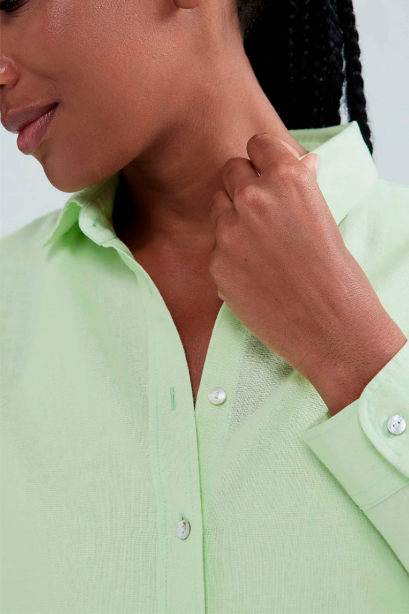 Camisa Oversized Hering Feminina - Verde Lima