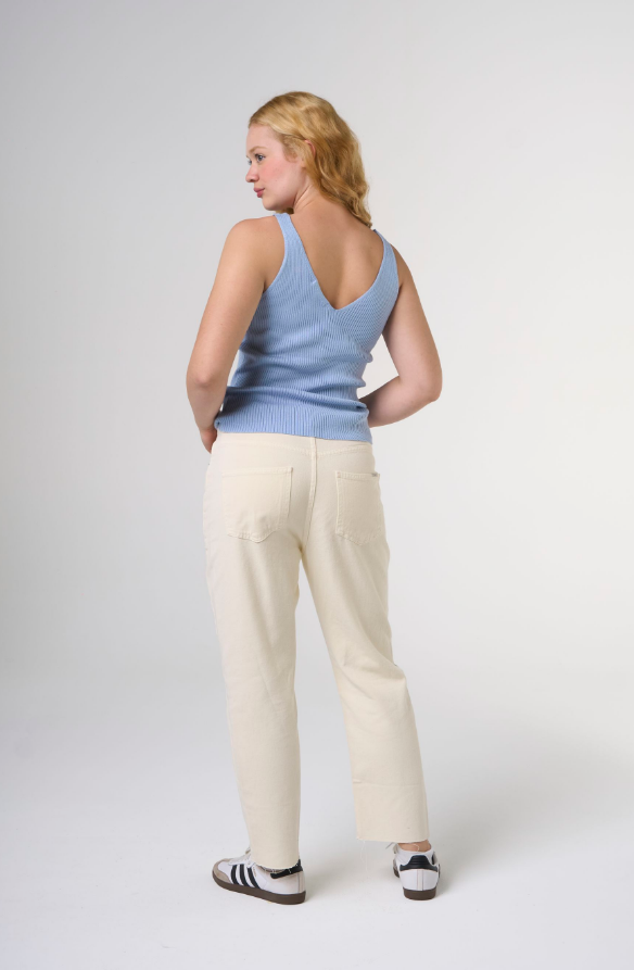 Calça Hering Reta Cintura Alta Feminina - Amarela