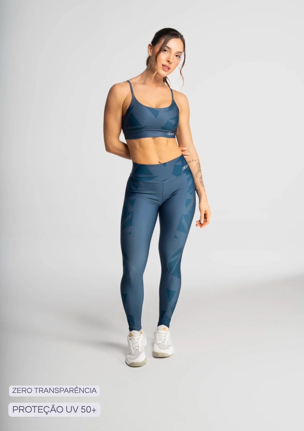 Legging Esportiva Essential Petroleo Estampada Feminina Atara