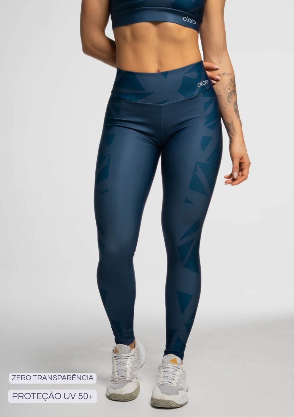 Legging Esportiva Essential Petroleo Estampada Feminina Atara