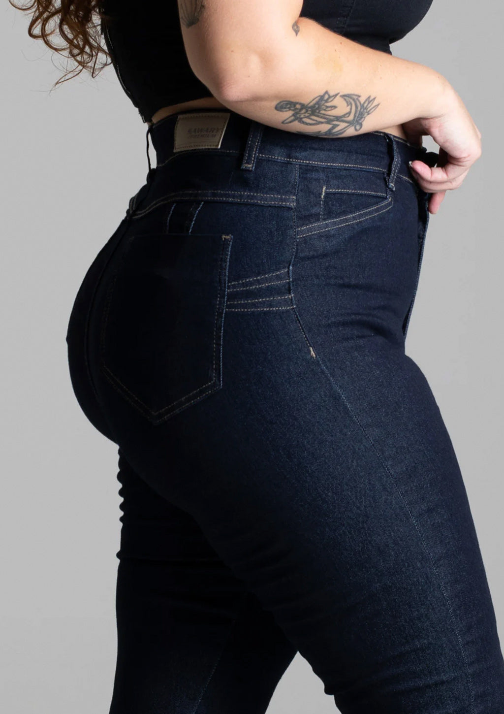 Calça Jeans Sawary Plus Size - Azul Escuro