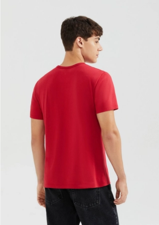 Camiseta Básica Hering Manga Curta Slim Masculina - Vermelho