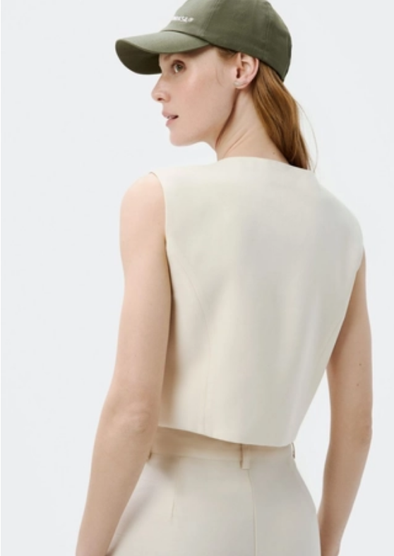 Shorts Hering Em Alfaiataria Peach Touch - Creme