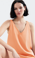 Regata Hering Feminina Tecido Creponado - Laranja