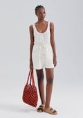 Shorts Hering Texturizado Com Linho Feminino - Bege