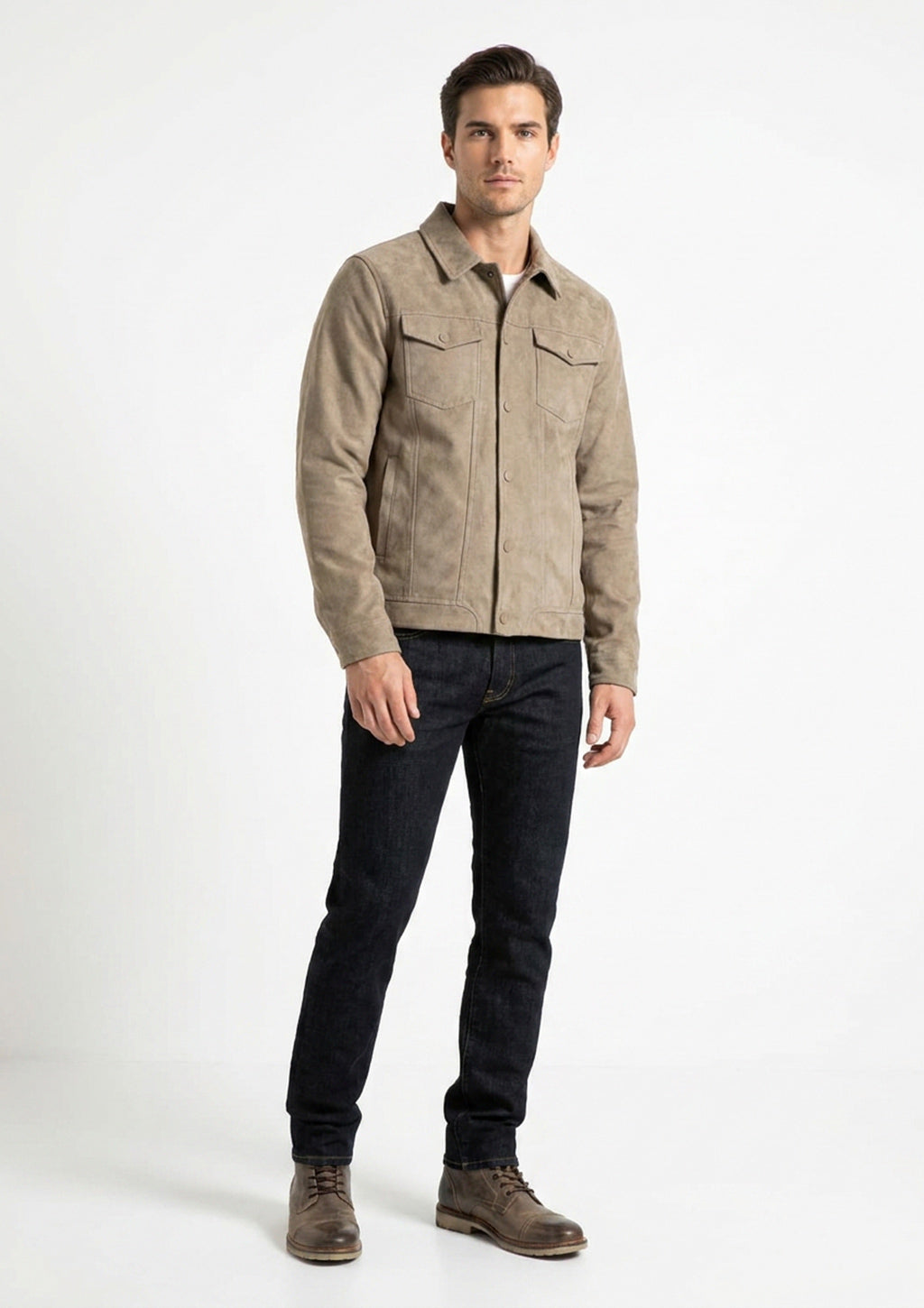 Jaqueta Em Suede Style Box Masculino