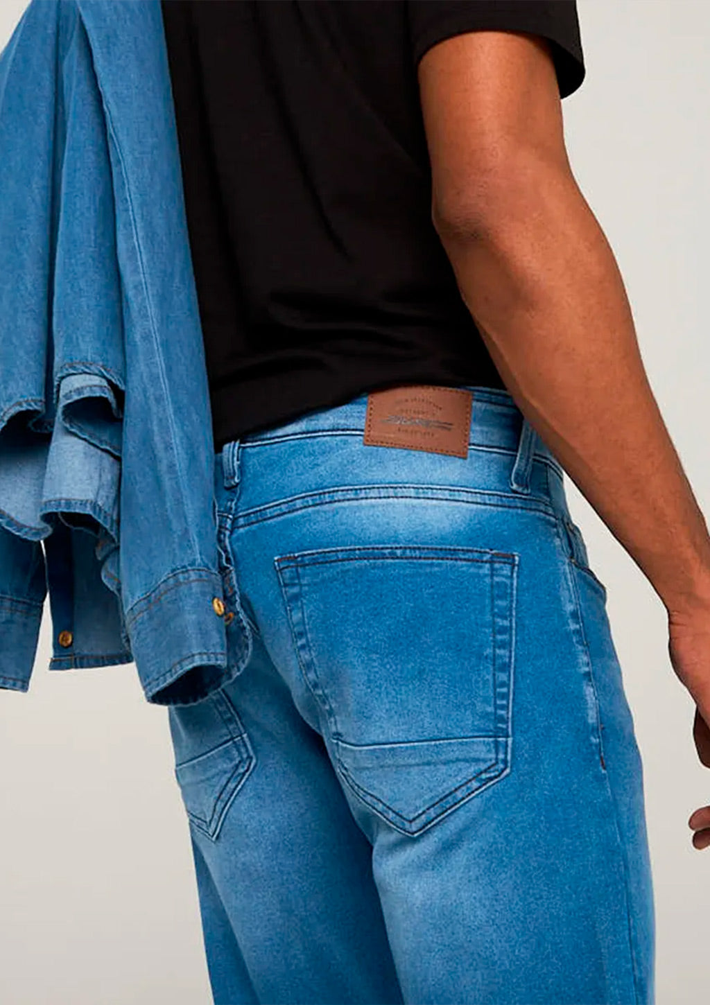 Calça Slim Jeans Sawary Masculina - Azul