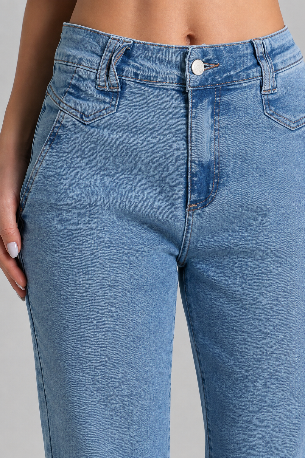 Calça Jeans Mom Sawary Feminina - Azul