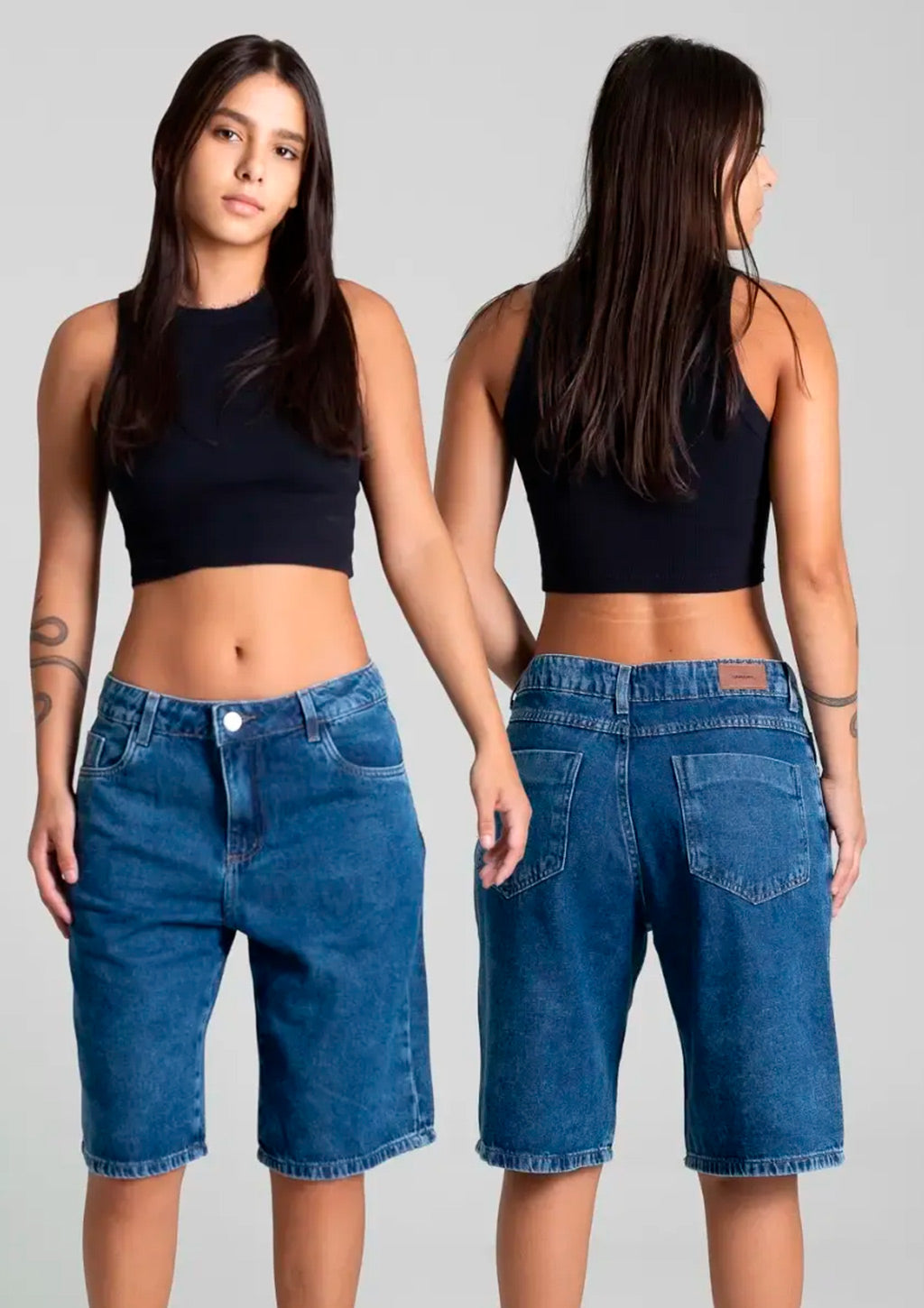 Bermuda Jeans Sawary Feminina - Azul