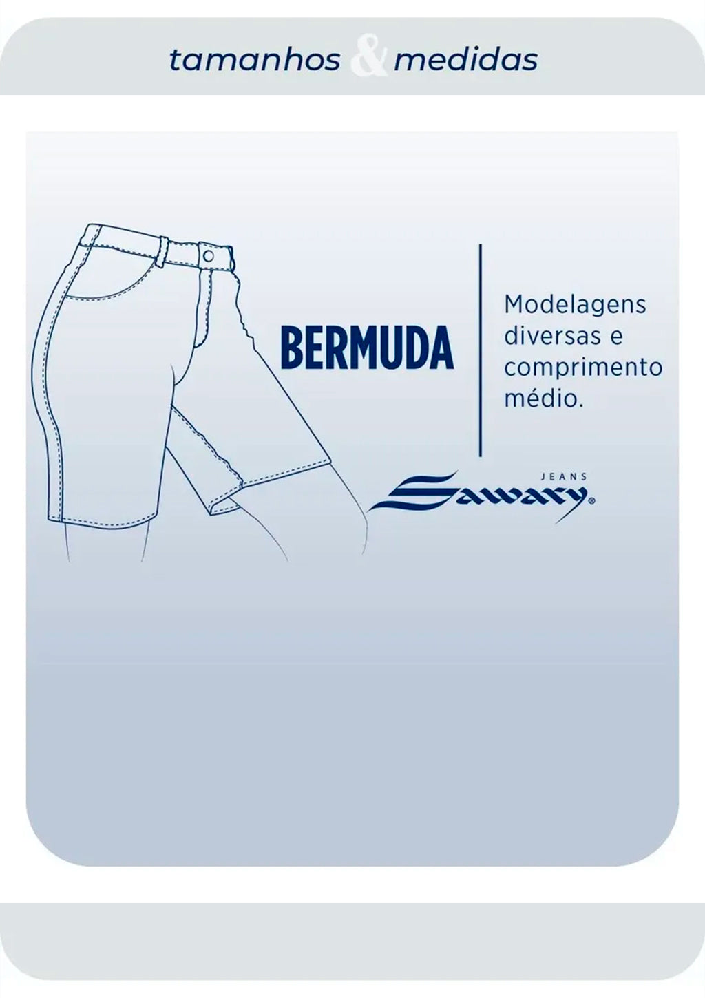 Bermuda Jeans Sawary Feminina - Azul