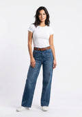 Calça Jeans Wide Leg Petit Sawary Feminina - Azul