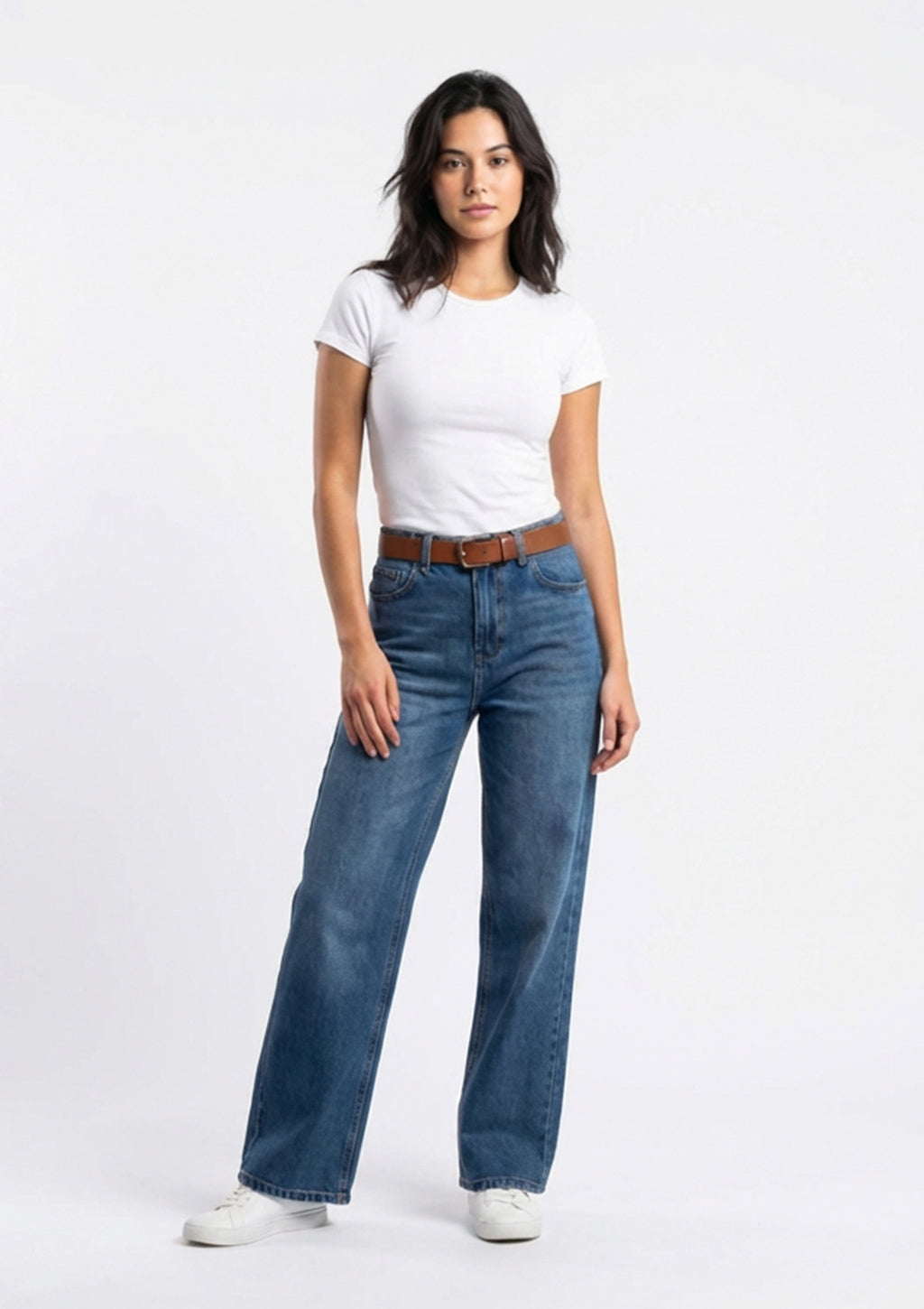 Calça Jeans Wide Leg Petit Sawary Feminina - Azul