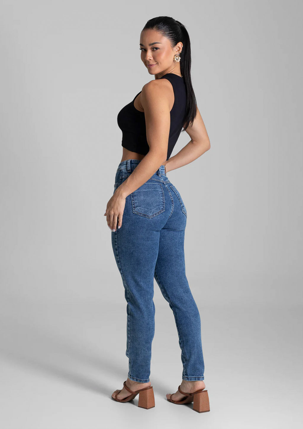 Calça Super Lipo Jeans Sawary Feminina - Azul