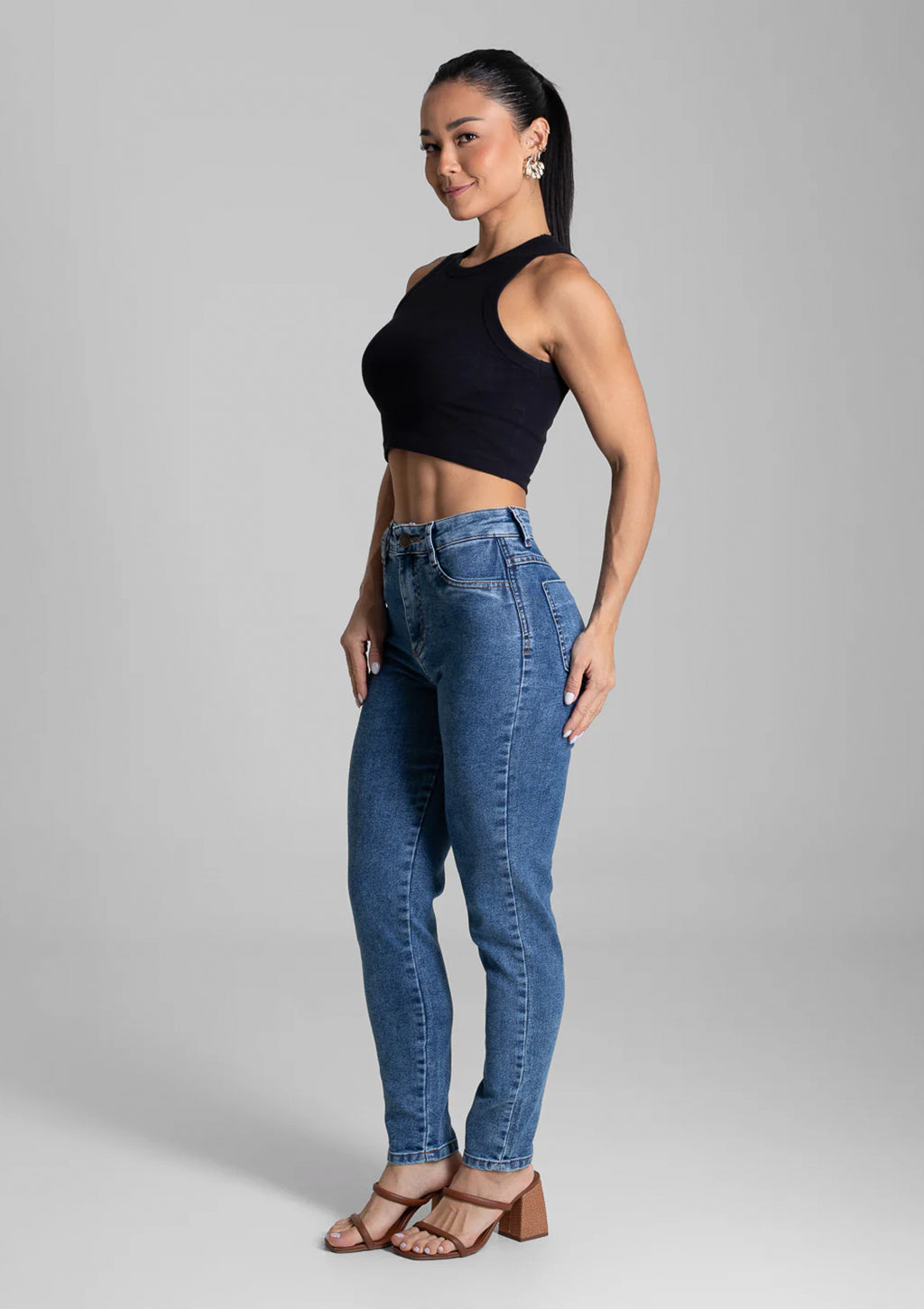 Calça Super Lipo Jeans Sawary Feminina - Azul