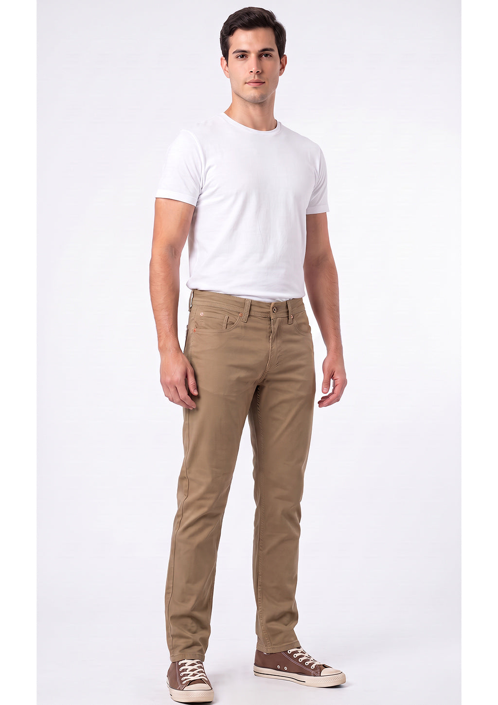 Calça Comfort Sawary Masculina - Caqui
