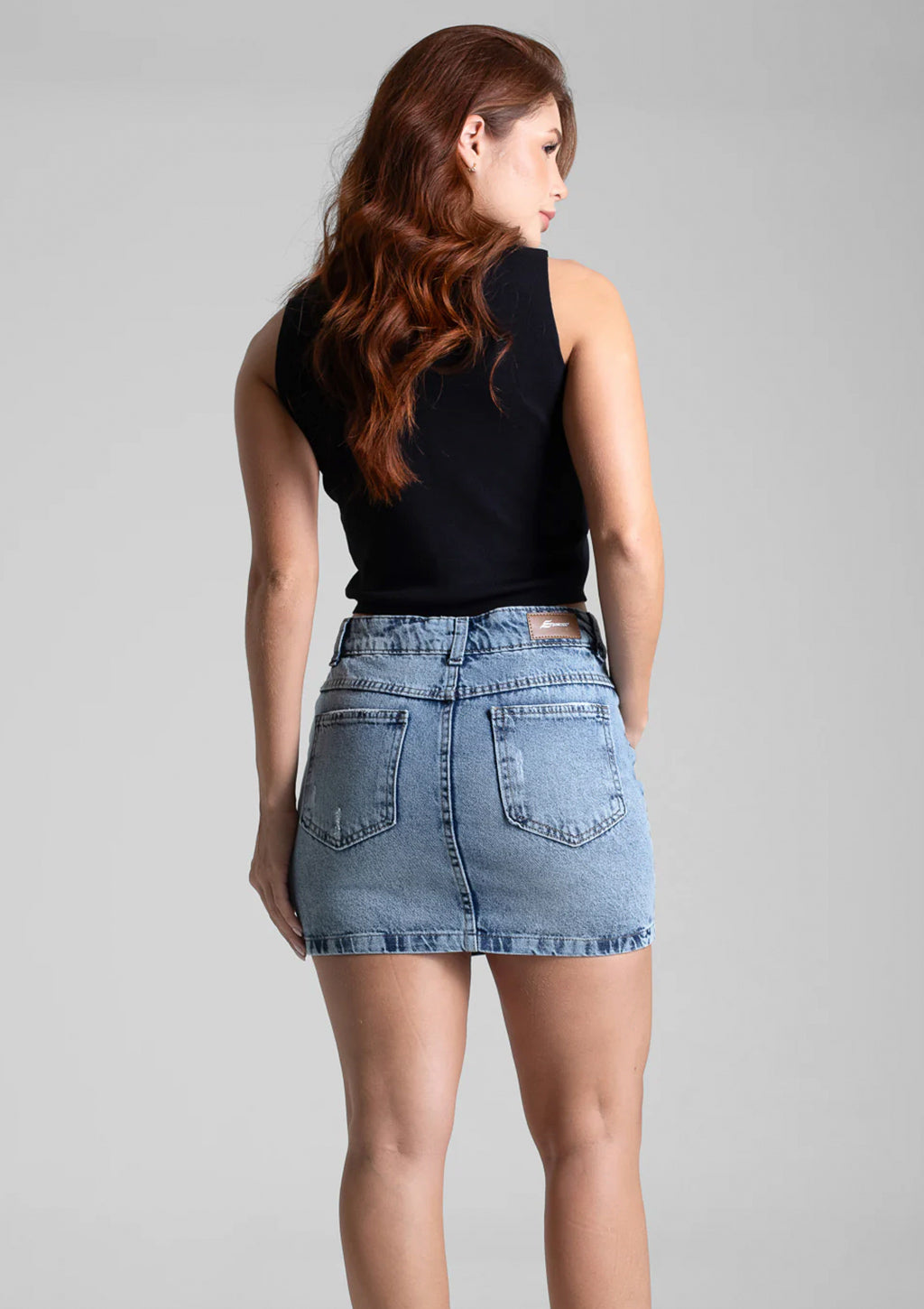 Saia Jeans Sawary Feminina - Azul Estonado