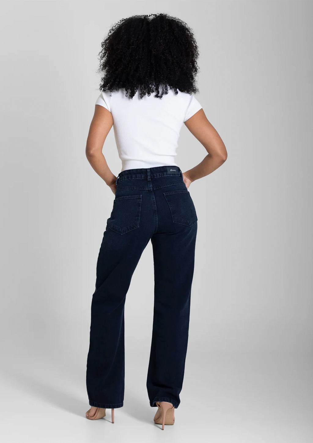 Calça Jeans Reta Sawary Feminina - Azul