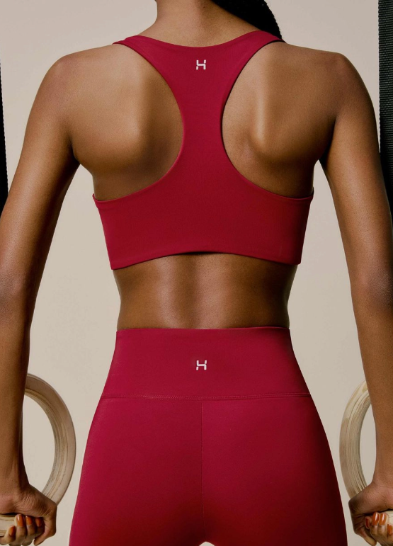 Top Esportivo Hering Feminino Hero Com Fio Lycra® - Vermelho