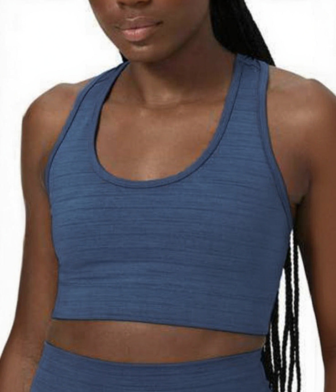Top Esportivo Mesclado Hering Feminino - Azul