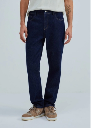 Calça Jeans Hering Básica Reta Masculina - Azul