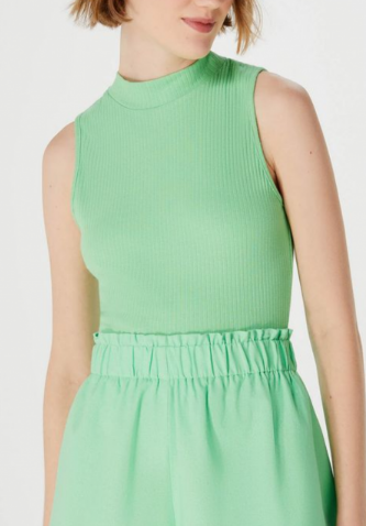 Blusa Regata Hering Gola Alta Feminina - Verde